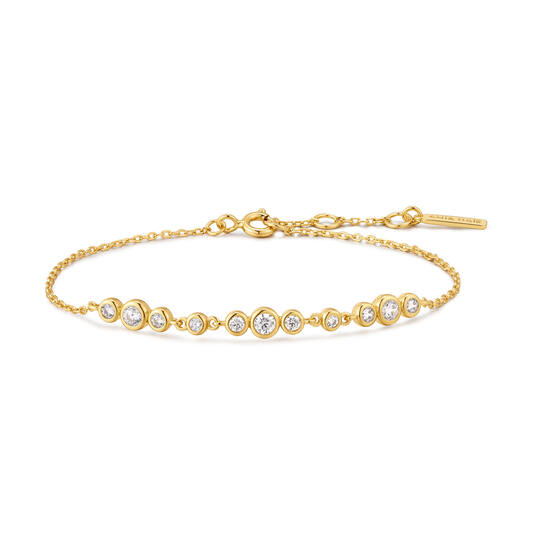  Luna Gaze - Bracelets à maillons - Argent / GP 14 carats - Zircone - 18,5cm